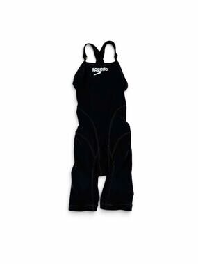 Speedo PowerPLUS Kneeskin Technical Racing Swimsuit Black Size 16 (girls 8)